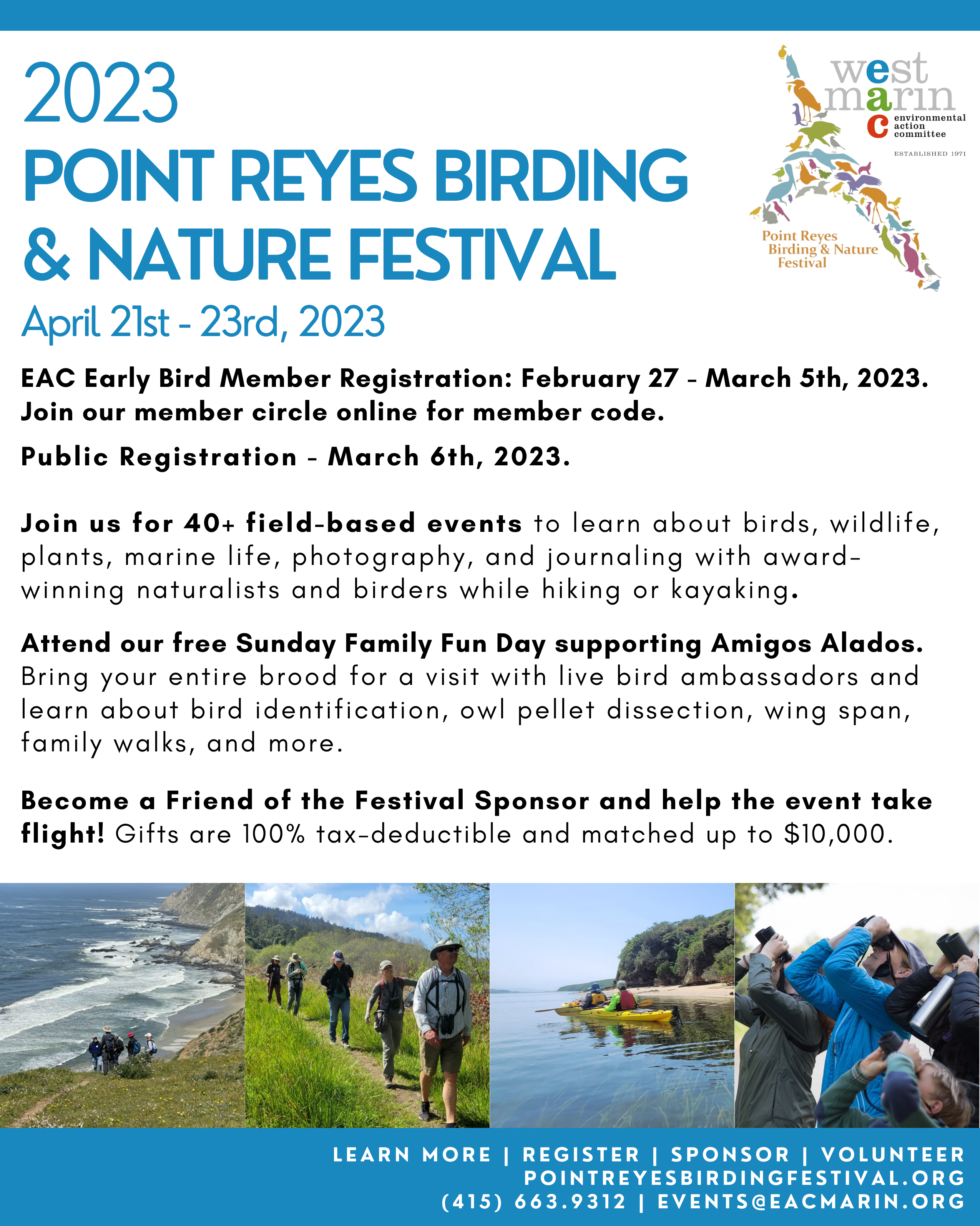 2023 Point Reyes Birding & Natue Festival Sharable Graphic